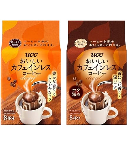 Amazon.co.jp: UCC おいしいカフェインレス ワンドリップ コク深め 7g